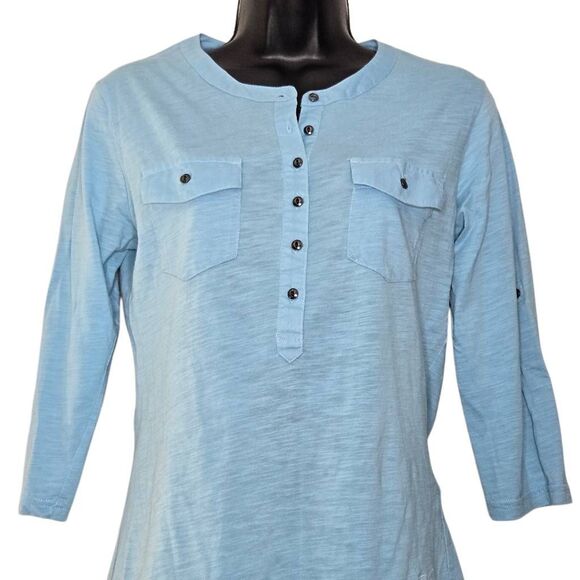 Kuhl Shirt Womens Size Small Blue Henley Cotton Basic Casual Outdoor - Picture 2 of 4